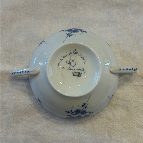 Limoges France Cream Soup Bowl Vintage - Picture 5 of 8